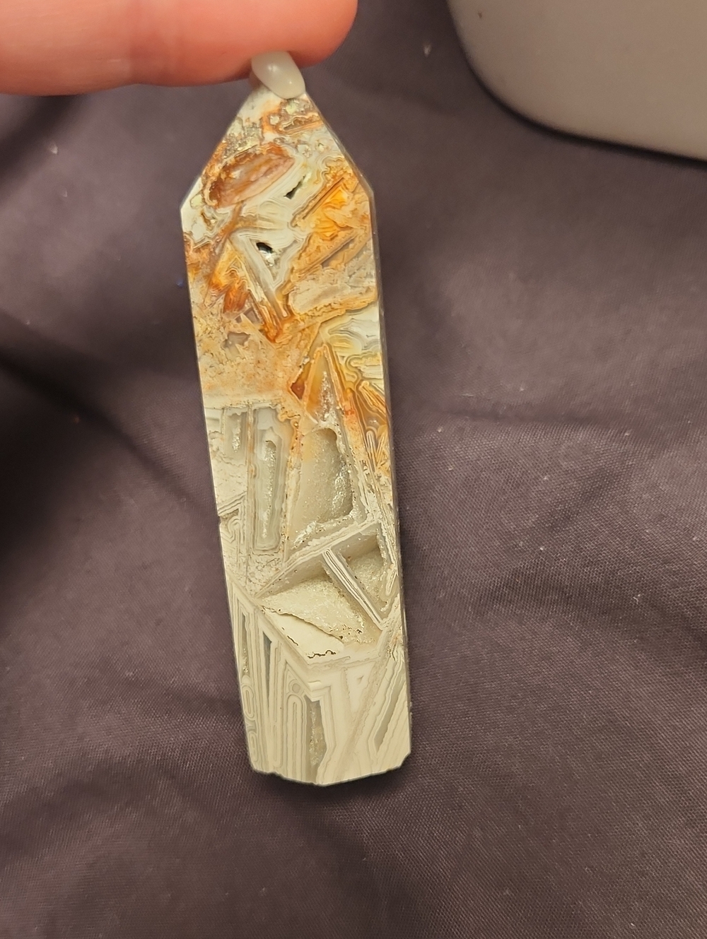 Crazy Lace Agate Crystal Tower